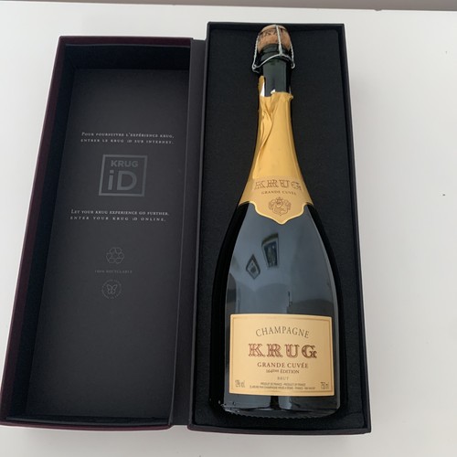 Krug empty champagne bottle - empty,