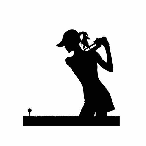 Golfer sticker cm - golfer,