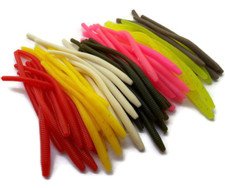 Worms 3'' Fishing Soft Lures Tackle Baits Bass Perch Drop Shot-Various Colours