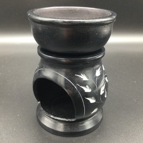 Soapstone hand carved black - hand, 8