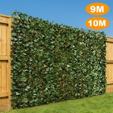 9M Artificial Hedge Garden Fake Ivy Leaf Privacy Fence Screening Roll Wall Panel