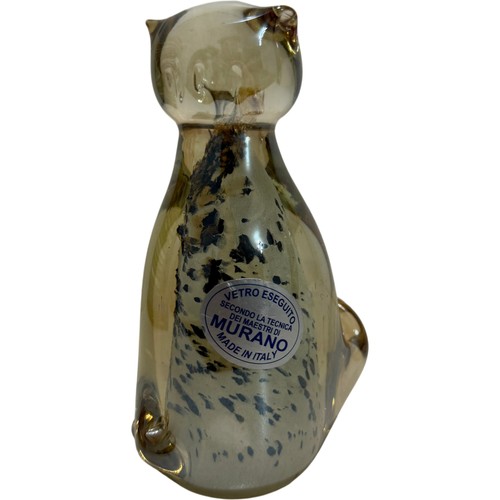 Murano glass cat figurine - murano,