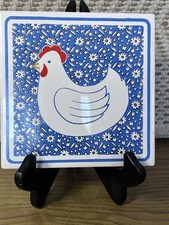 Country Calico Chicken Blue