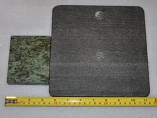 Two small decorative marble
