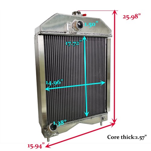 Tractor aluminum radiator - aluminum, fit