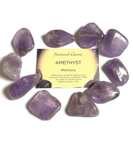 Amethyst large tumblestone - large,