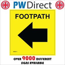 SIGN Footpath Left Arrow