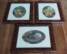 Fairy Teddy Bear Framed Pictures Set Of 3 Wall Art Nursery Decor