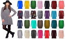 Women Long Sleeve Print Swing