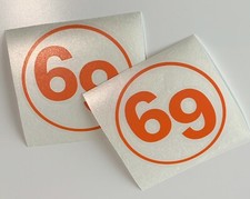 Scooter Stickers, Vespa, Lambretta, 2 Scooter Decals, any colour, Gloss/Matt, 4"