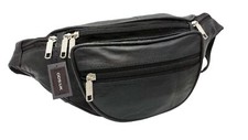 TRAVEL LEATHER BUM BAG MONEY