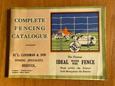 FENCING CATALOGUE Goodman & Son Bristol Woven Wire Garden Equipment 1926
