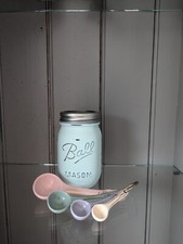 Chalk Painted Mason Jar - Pastel Blue
