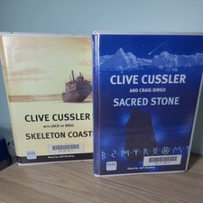 2x Clive Cussler- Sacred Stone & Skeleton Coast | Audio Book Cassette Unabridged