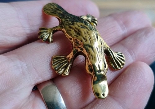 Platypus creature solid brass - platypus,