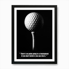 Quots Golf Bw Art Print Framed