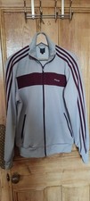 Adidas Classic Tracksuit Top Grey and Purple Size M Medium