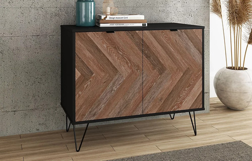 Denver oak parquet sideboard - denver,