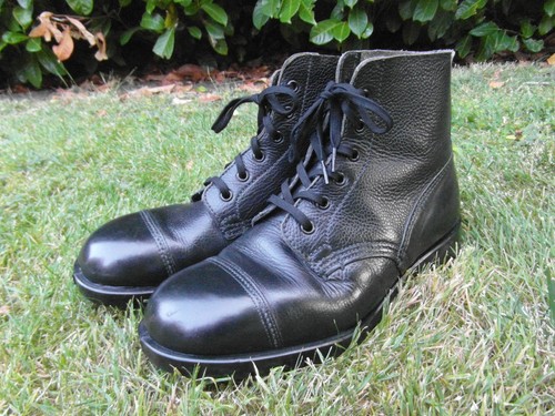 British army black leather - british,