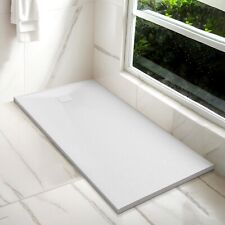 White Shower Tray Slate Effect