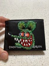 Rat fink leather wallet - fink, by