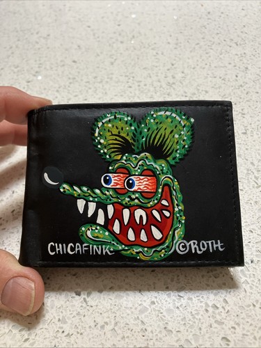 Rat fink leather - leather, wallet