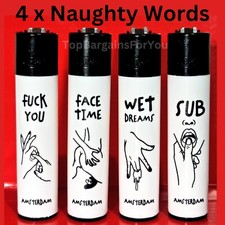 4 Clipper Lighters NAUGHTY