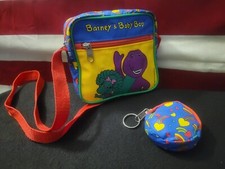 Vintage 1990s Barney and Friends Crossbody Bag  W/Coin Purse