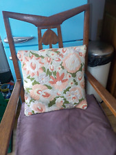 Vintage Retro 60/70's Hand Crafted Floral Bargello Tapestry Cushion 15" Square