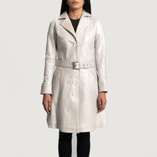 Moonlight Leather Trench Coat