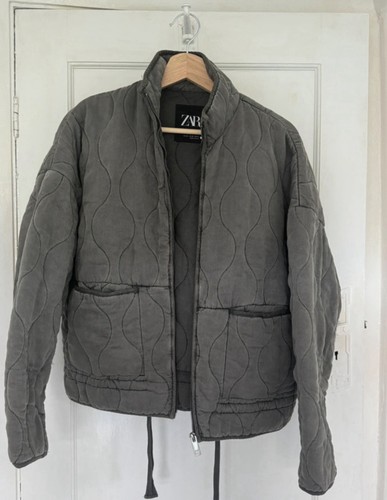 Zara women grey quilted - zara,