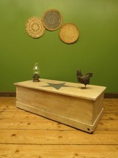 Folk Art Painted Blanket Box