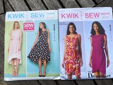 2 Kwik-Sew Patterns K4111 & K4206 Misses' Dresses XS-XL Uncut Pullover, Wrap