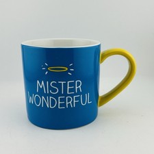 Happy Jackson Ceramic Mug Cup Tea Coffee Mister Wonderful Blue Yellow