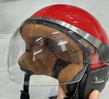 Vespa Red Helmet Leather Trim