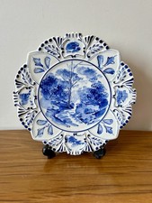 Vintage Blue And White Scene