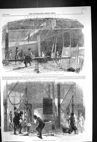 Old 1855 chain cables forging - chain,