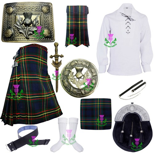 Scottish kilt outfit set - set, 10pcs
