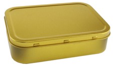 LARGE UNHINGED Cigarette Tobacco STASH Metal Baccy GOLD SILVER BLACK TIN