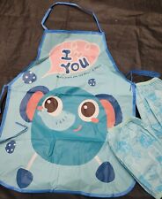 Apron And Sleeves Small Children Kids  Protect Clothes Food Or Messy Time