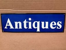 ANTIQUES  Metal Enamel Advertising vintage type SHOP UNIT MARKET wall Sign