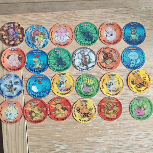 2001 walkers pokémon tazos - tazos, 24