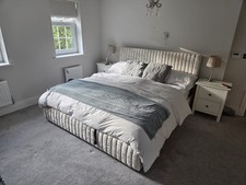 Super King Size Ottoman Storage Bed – Crushed Velvet – Gas Lift