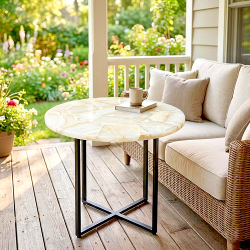 Share white onyx - share, round