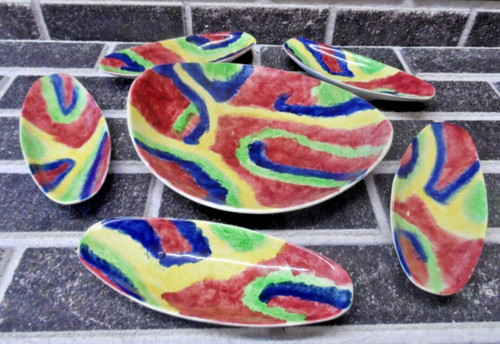 Colourful dishes 1 large - 6,
