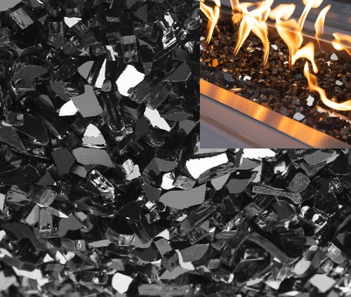 Black reflective glass - reflective,