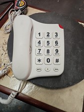 Argos Telephone B110 Big Button Touch Tone Slimline White Visual Impaired-Used