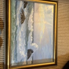 Large Oil On Canvas Framed