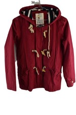 SEASALT CORNWALL Red Rain Coat size Uk 8 Womens Full Zip Cotton Casual Outdoors