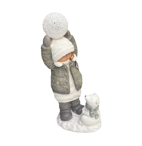 Girl with polar bear throwing - polar,